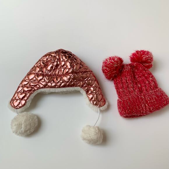 C.C Exclusive and Capelli Pink Girls Toddler hat bundle 2 Hats Set - Picture 3 of 8